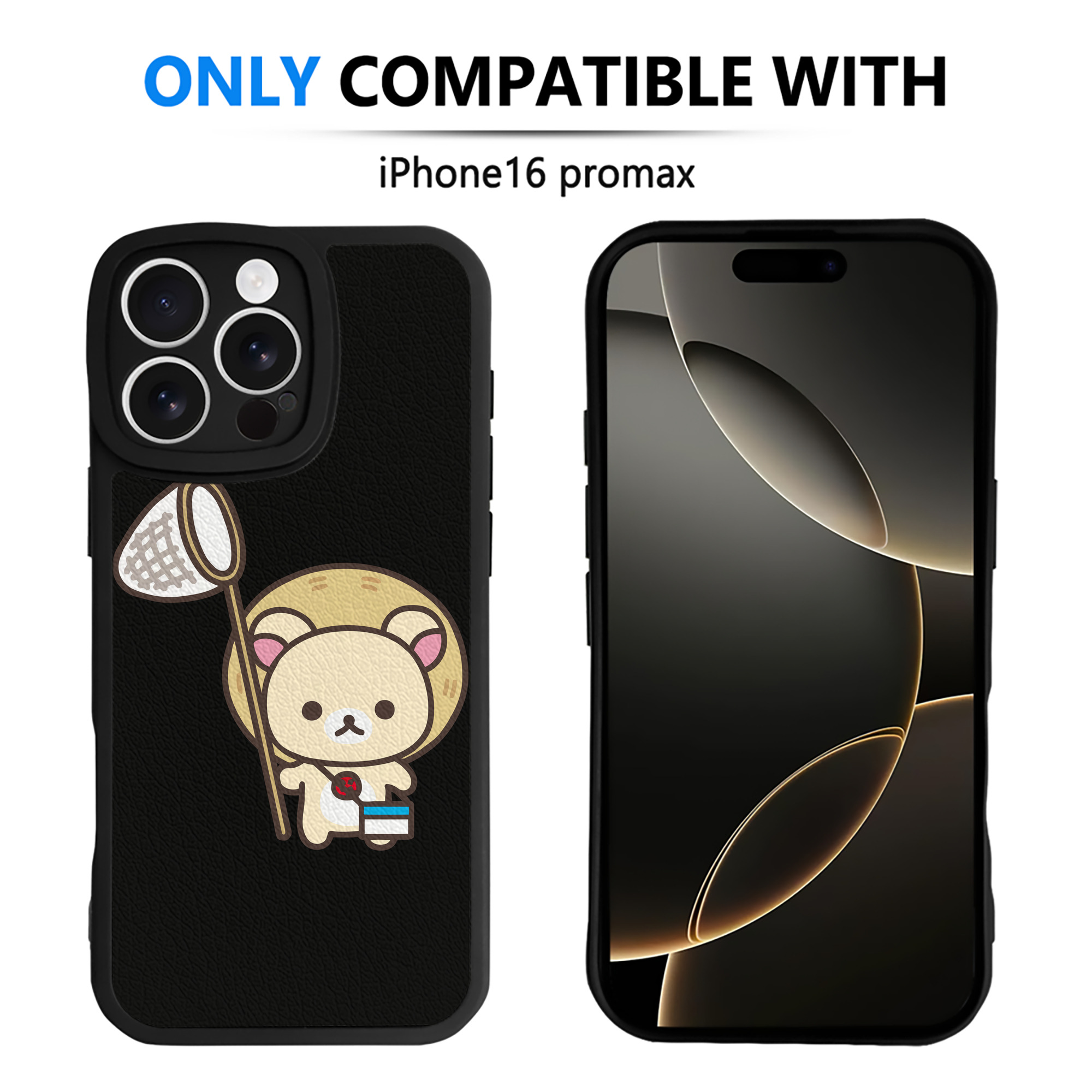 （画像用） リラックマ リラックマ キイロイトリ Rilakkuma Korilakkuma Kiiroitori 【iPhone 16シリーズ対応】シリコンスマホケース（レザー調） 材質：シリコン